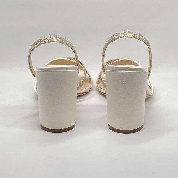 Jimmy Choo Plum Satin & Glitter Slingback Sandals size 39 - Picture 7 of 12